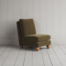 Perch Slipper Armchair in Intelligent Velvet Sepia
