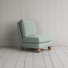 Perch Slipper Armchair in Laidback Linen Sky angled view