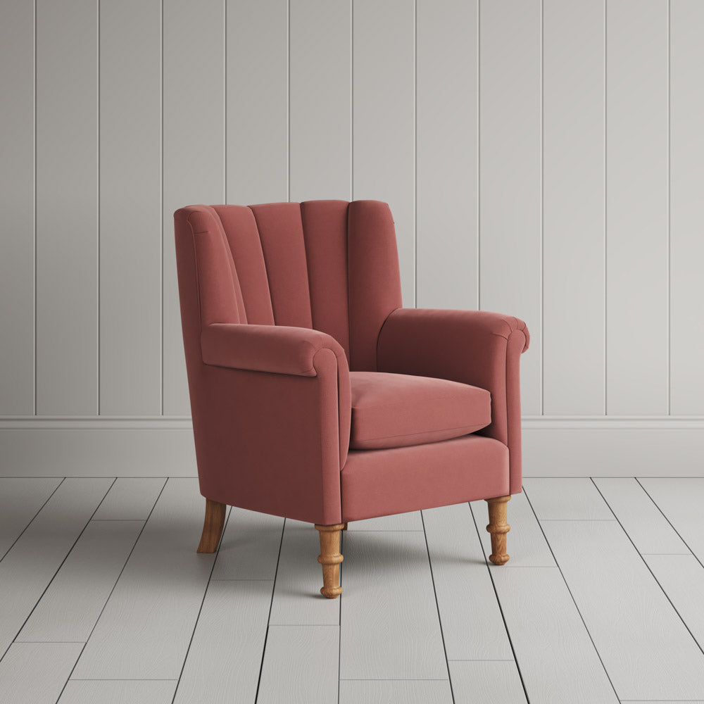 Time Out Armchair in Intelligent Velvet Damson