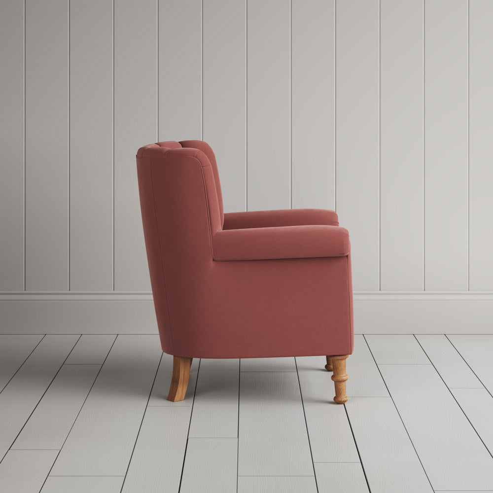  Time Out Armchair in Intelligent Velvet Damson 