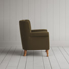 Time Out Armchair in intelligent velvet sepia, side view by NiX.