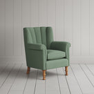 Time Out Armchair fluted back armchair in laidback linen moss, angled view by NiX.