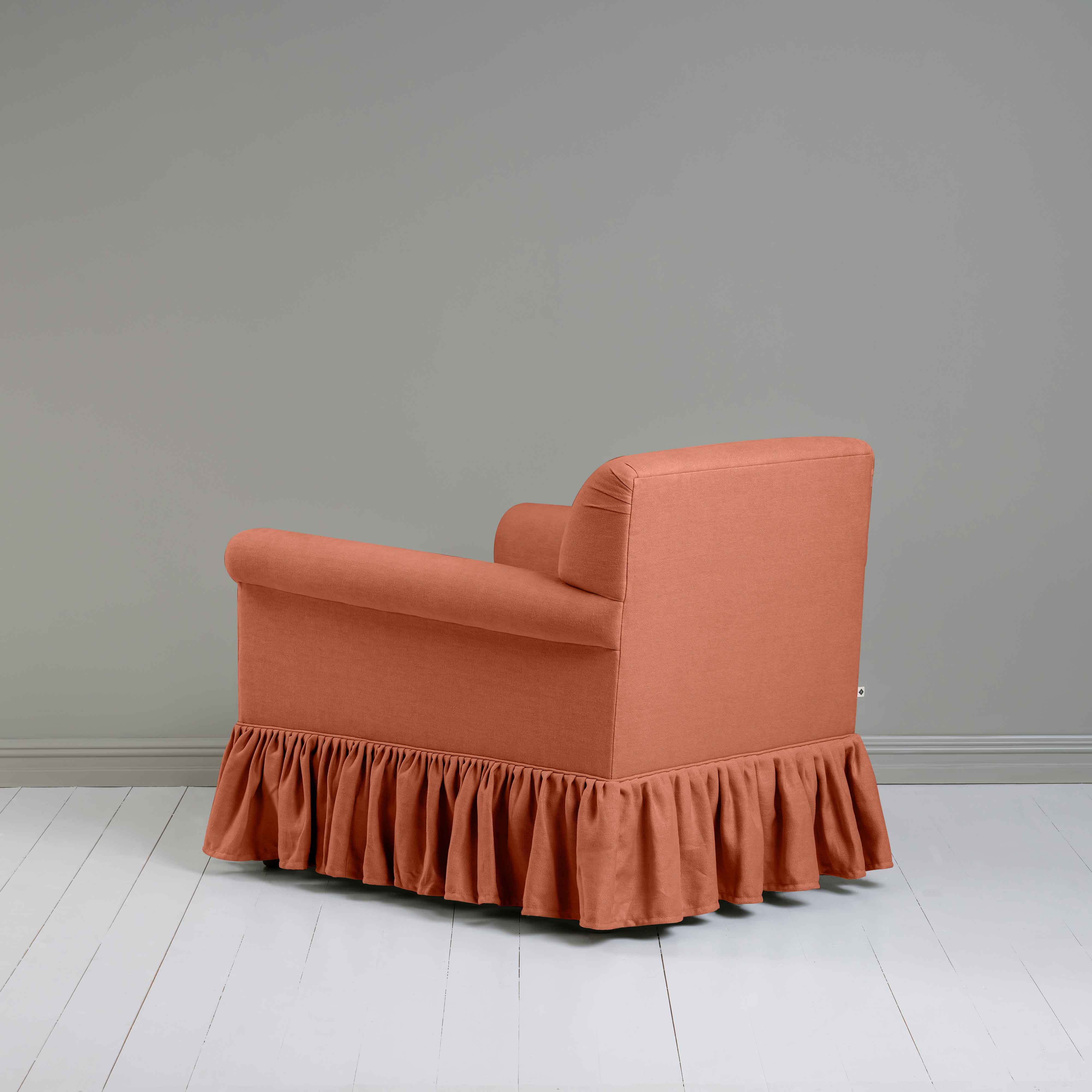  Curtain Call Armchair in Laidback Linen Cayenne - Nicola Harding 