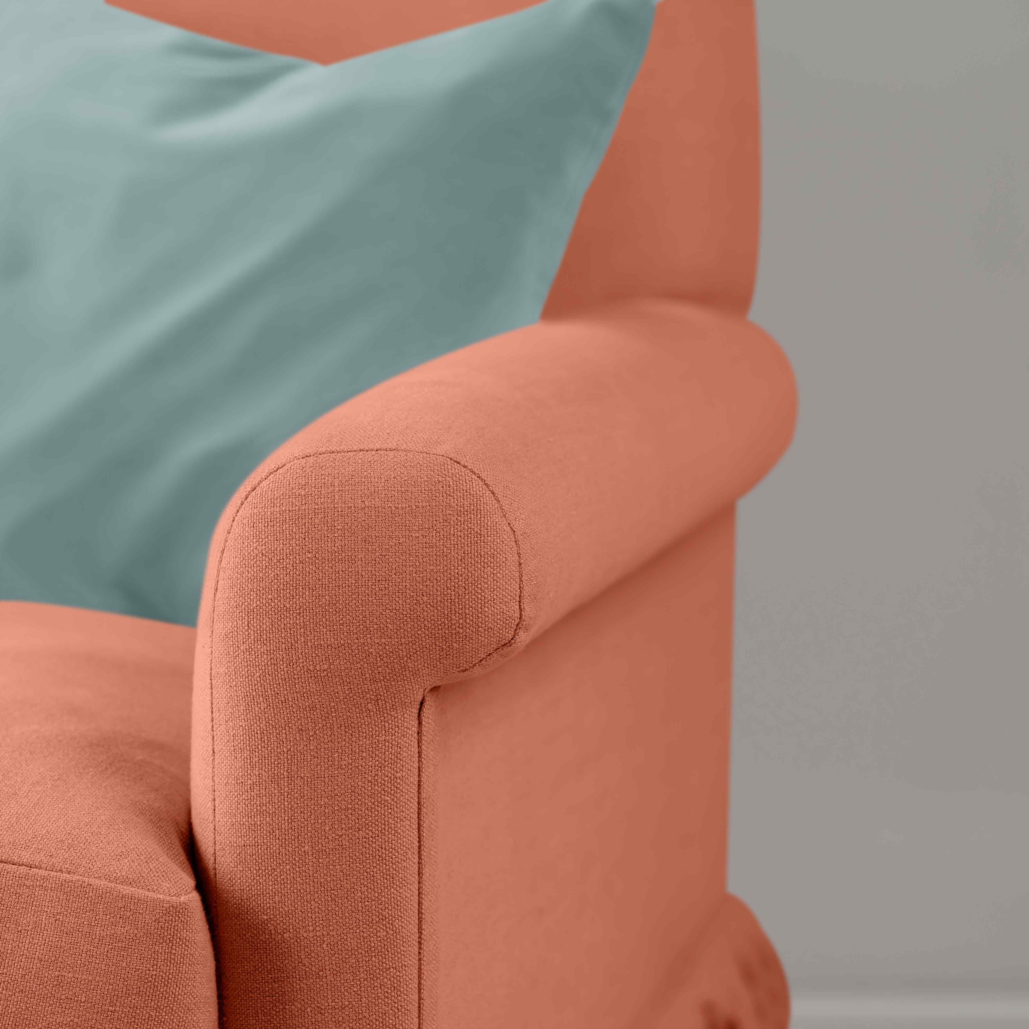  Curtain Call Armchair in Laidback Linen Cayenne - Nicola Harding 