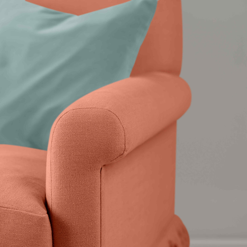  Curtain Call Armchair in Laidback Linen Cayenne - Nicola Harding 