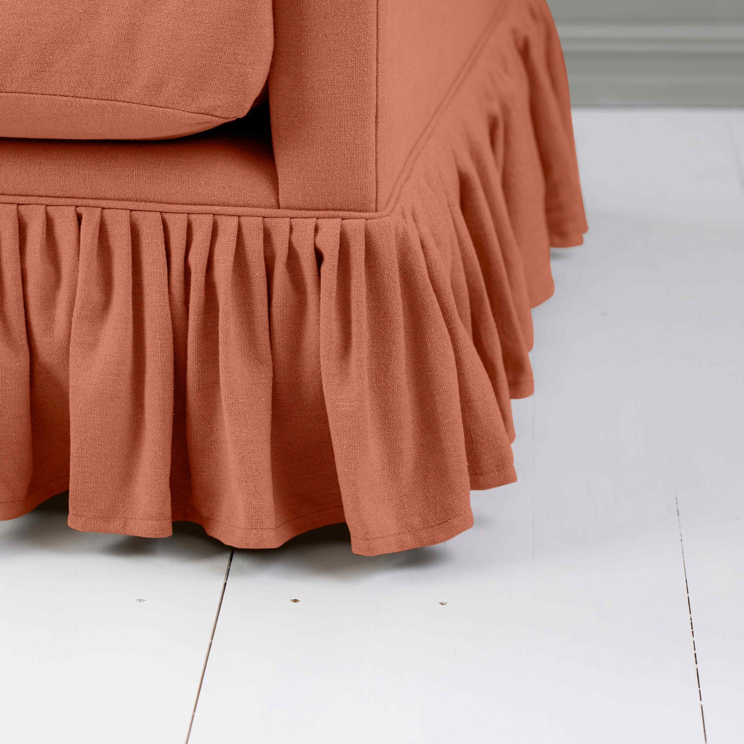 Curtain Call Armchair in Laidback Linen Cayenne - Nicola Harding