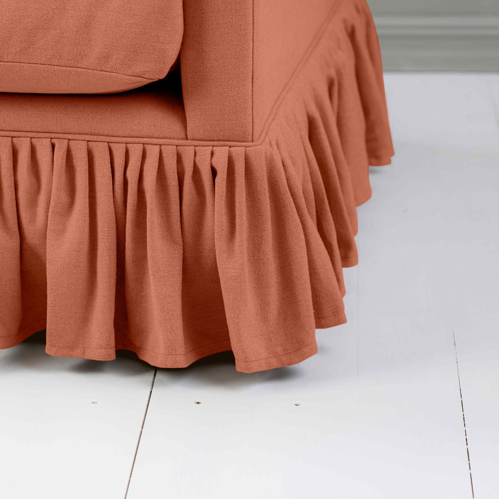  Curtain Call Armchair in Laidback Linen Cayenne - Nicola Harding 