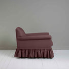  Curtain Call Armchair in Laidback Linen Damson, Side View - Nicola Harding 