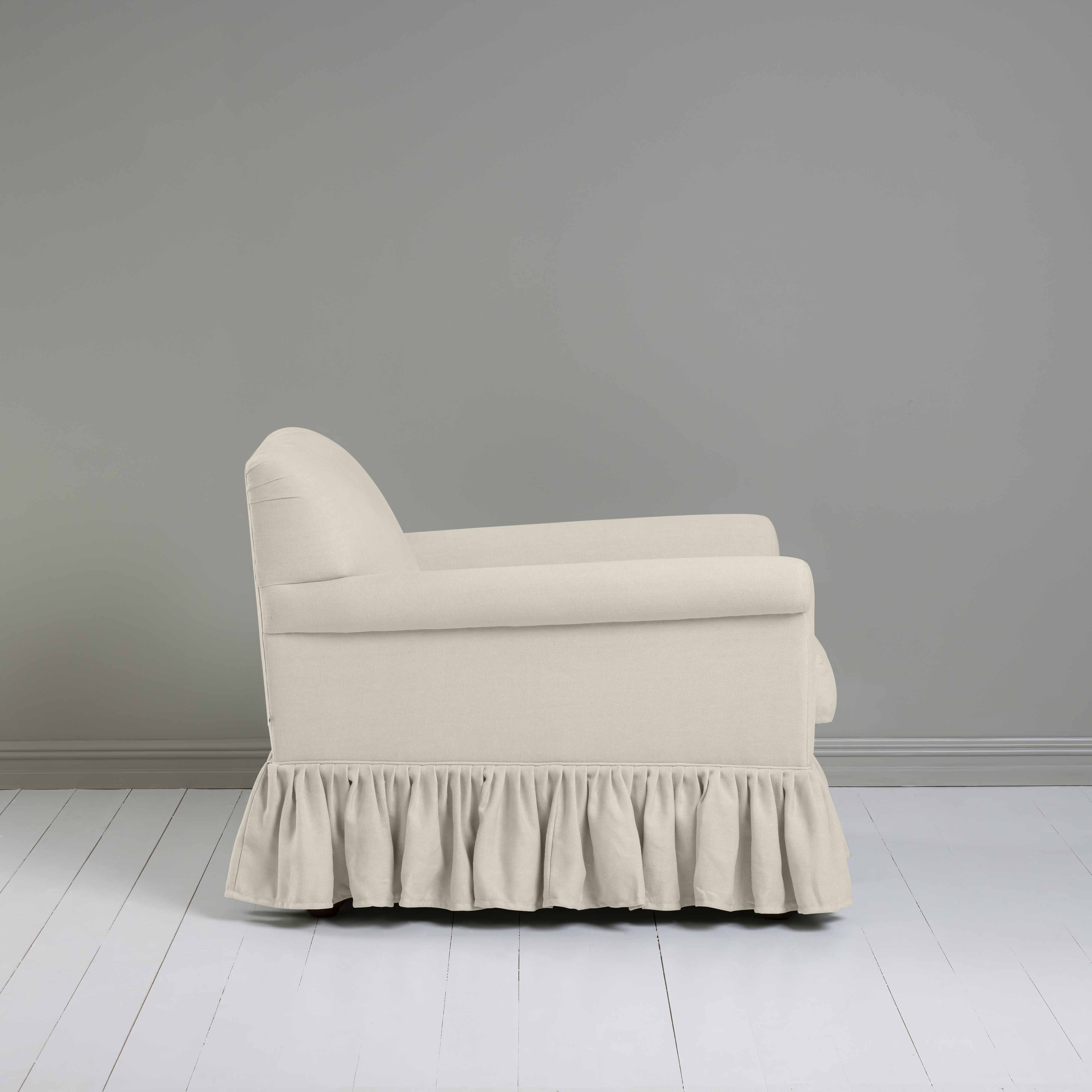  Curtain Call Armchair in Laidback Linen Dove - Nicola Harding 