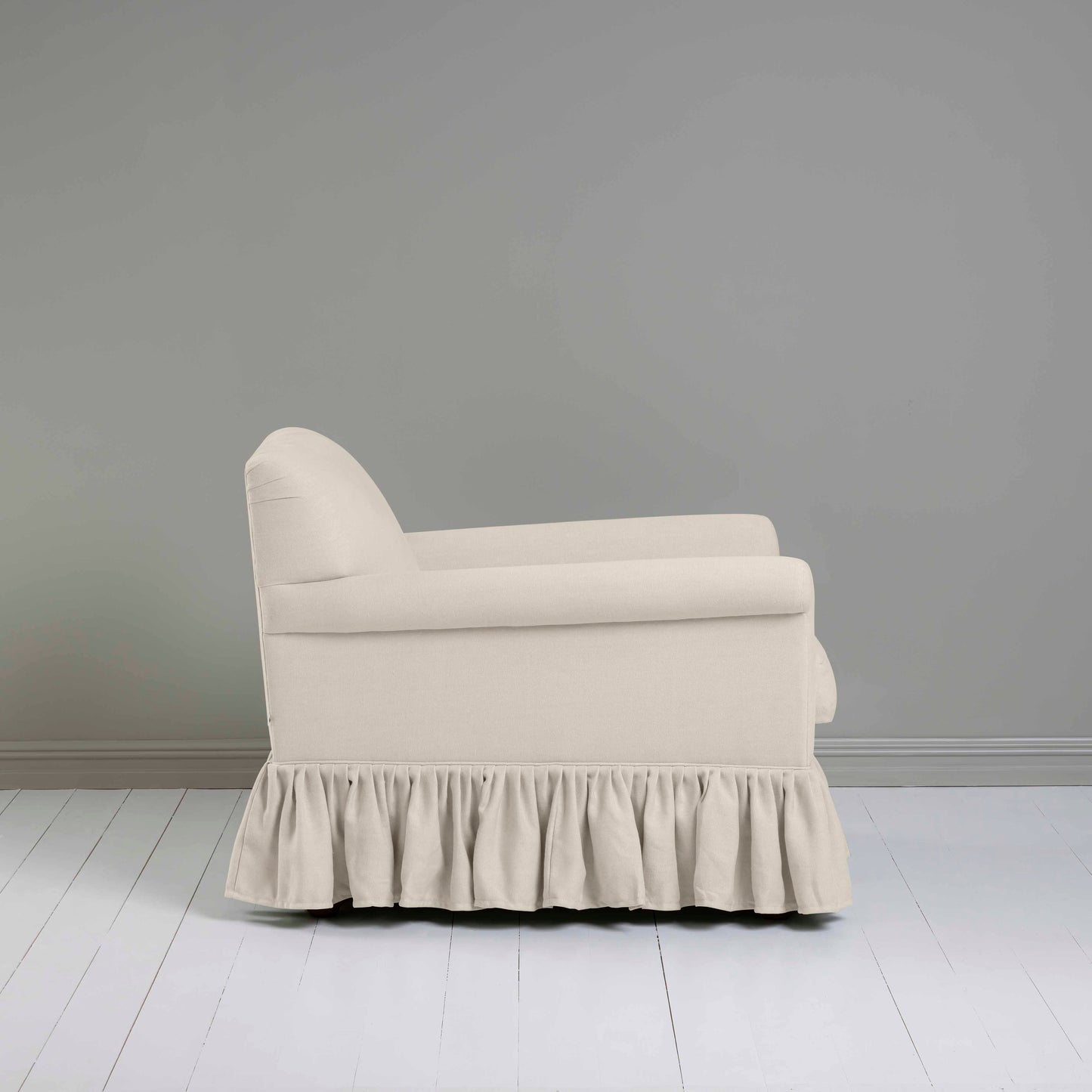 Curtain Call Armchair in Laidback Linen Dove - Nicola Harding