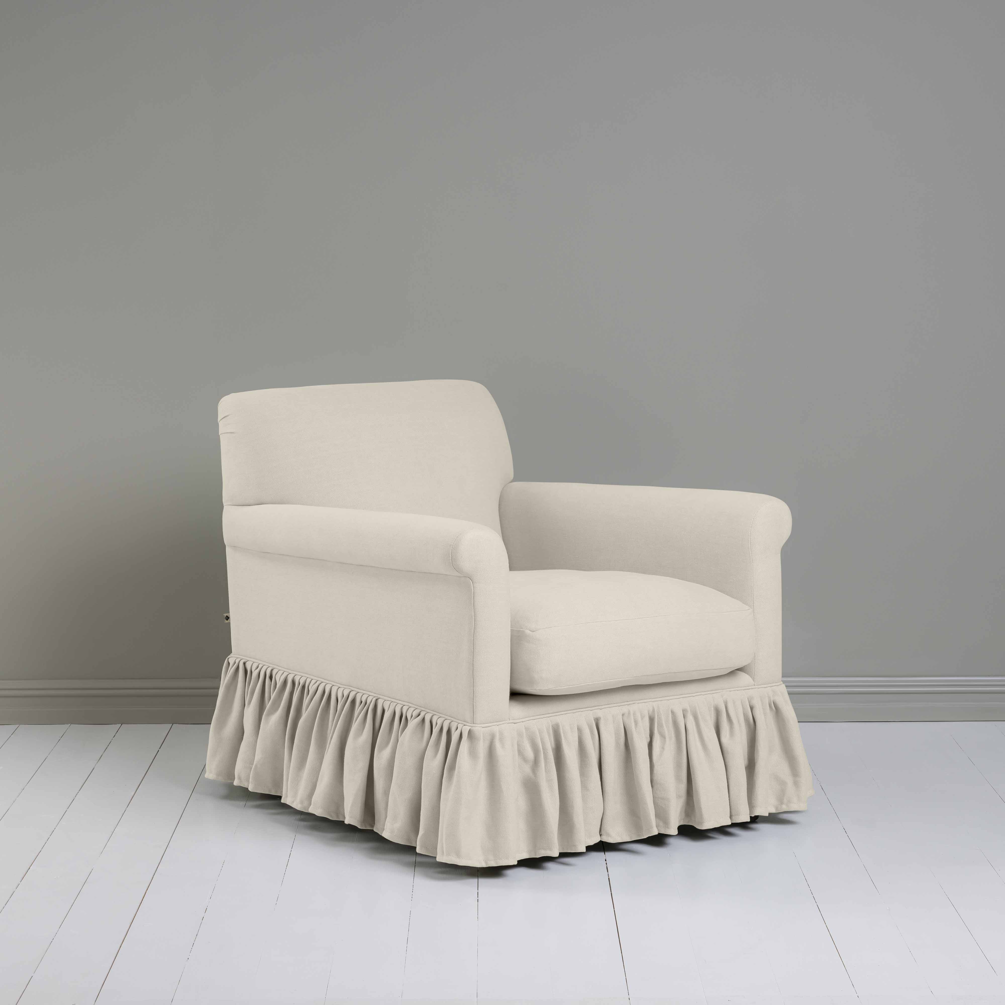  Curtain Call Armchair in Laidback Linen Dove - Nicola Harding 