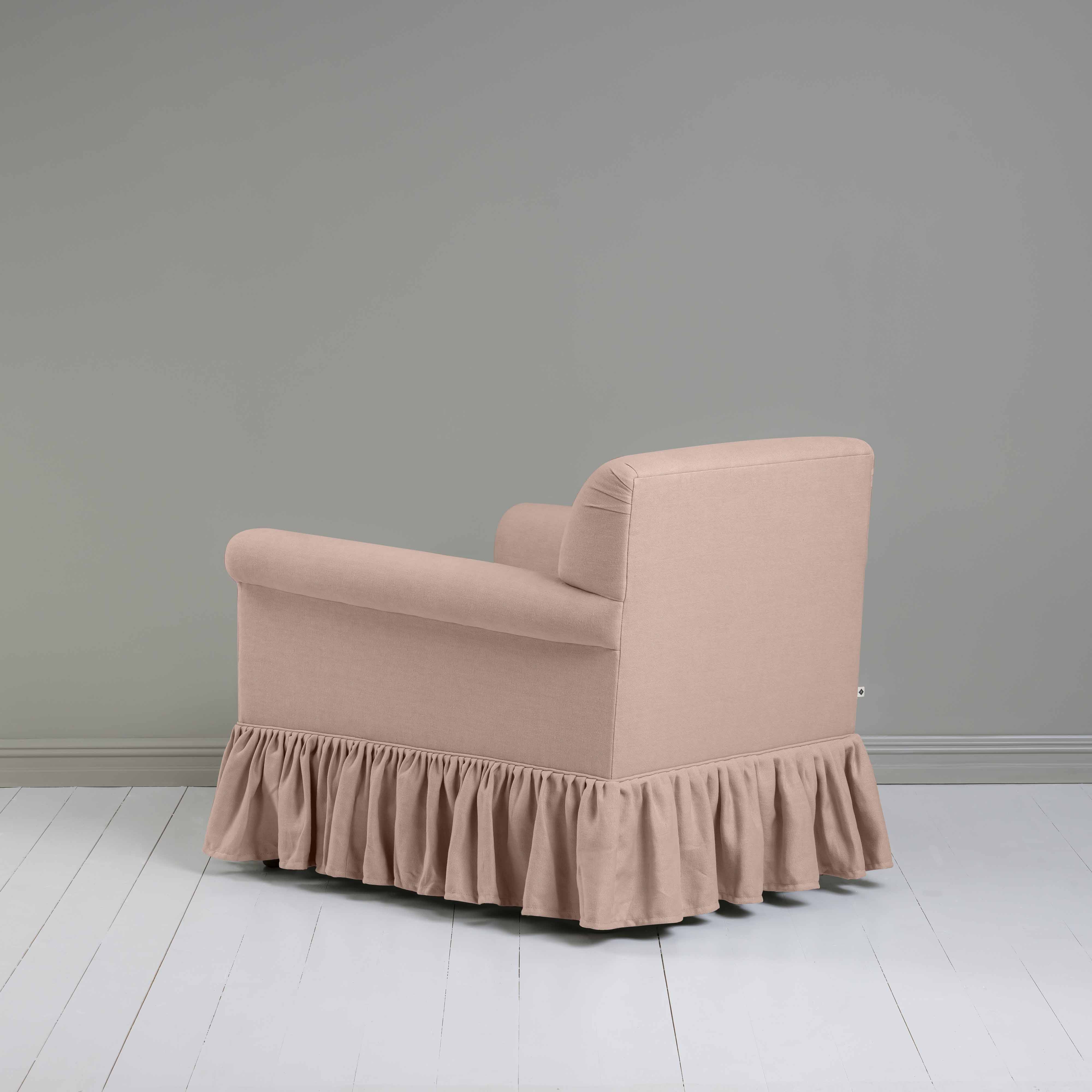  Curtain Call Armchair in Laidback Linen Dusky Pink - Nicola Harding 