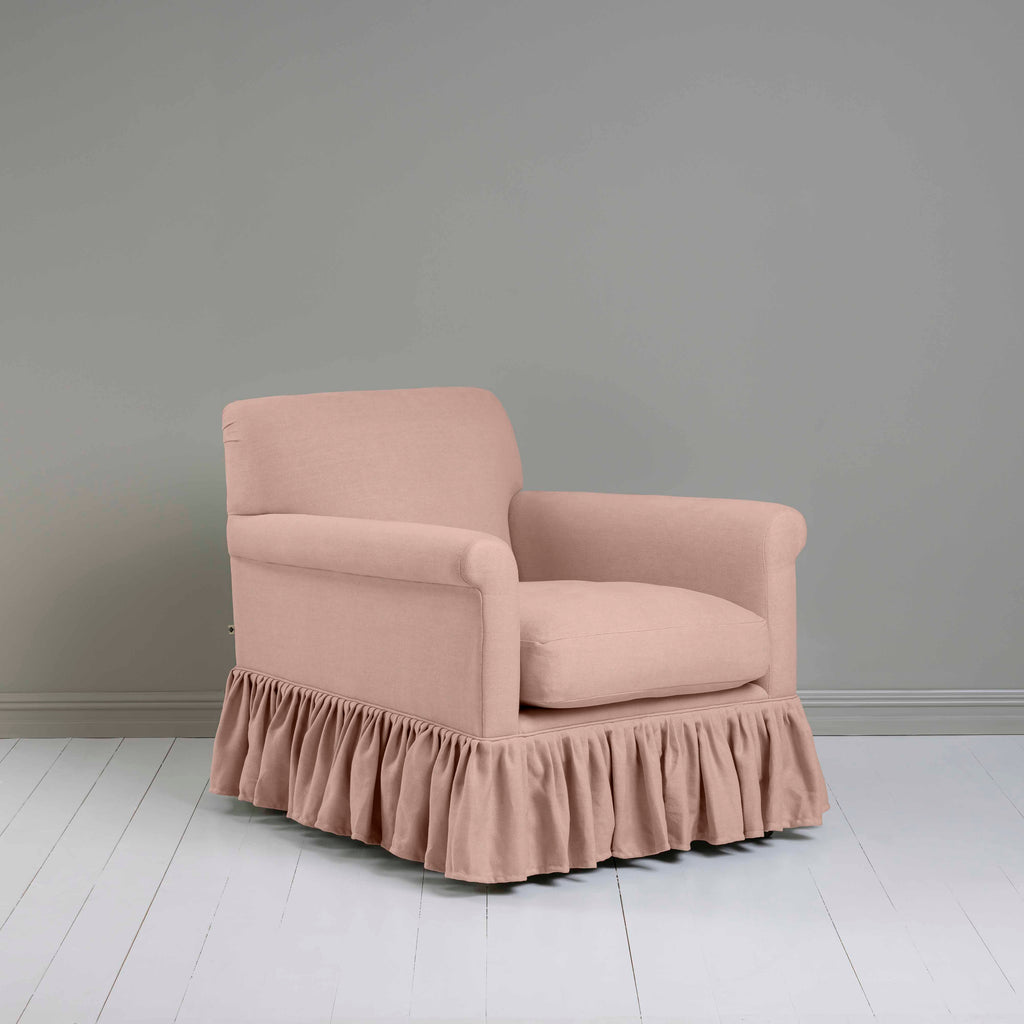  Curtain Call Armchair in Laidback Linen Dusky Pink - Nicola Harding 