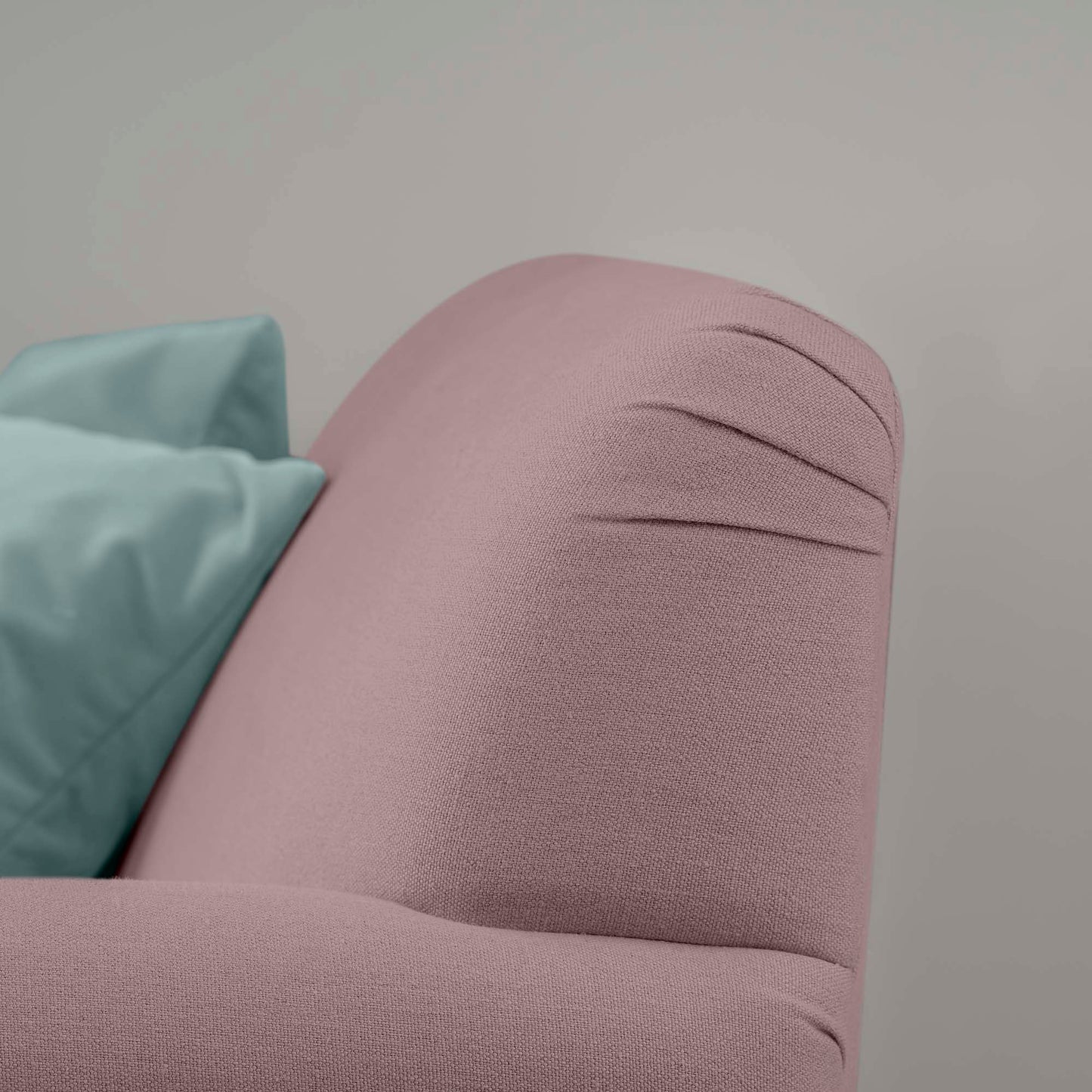 Curtain Call Armchair in Laidback Linen Heather, Design Closeup - Nicola Harding