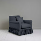  Curtain Call Armchair in Laidback Linen Midnight, With a Matching Square Cushion - Nicola Harding 