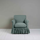  Curtain Call Armchair in Laidback Linen Mineral, Front View - Nicola Harding 