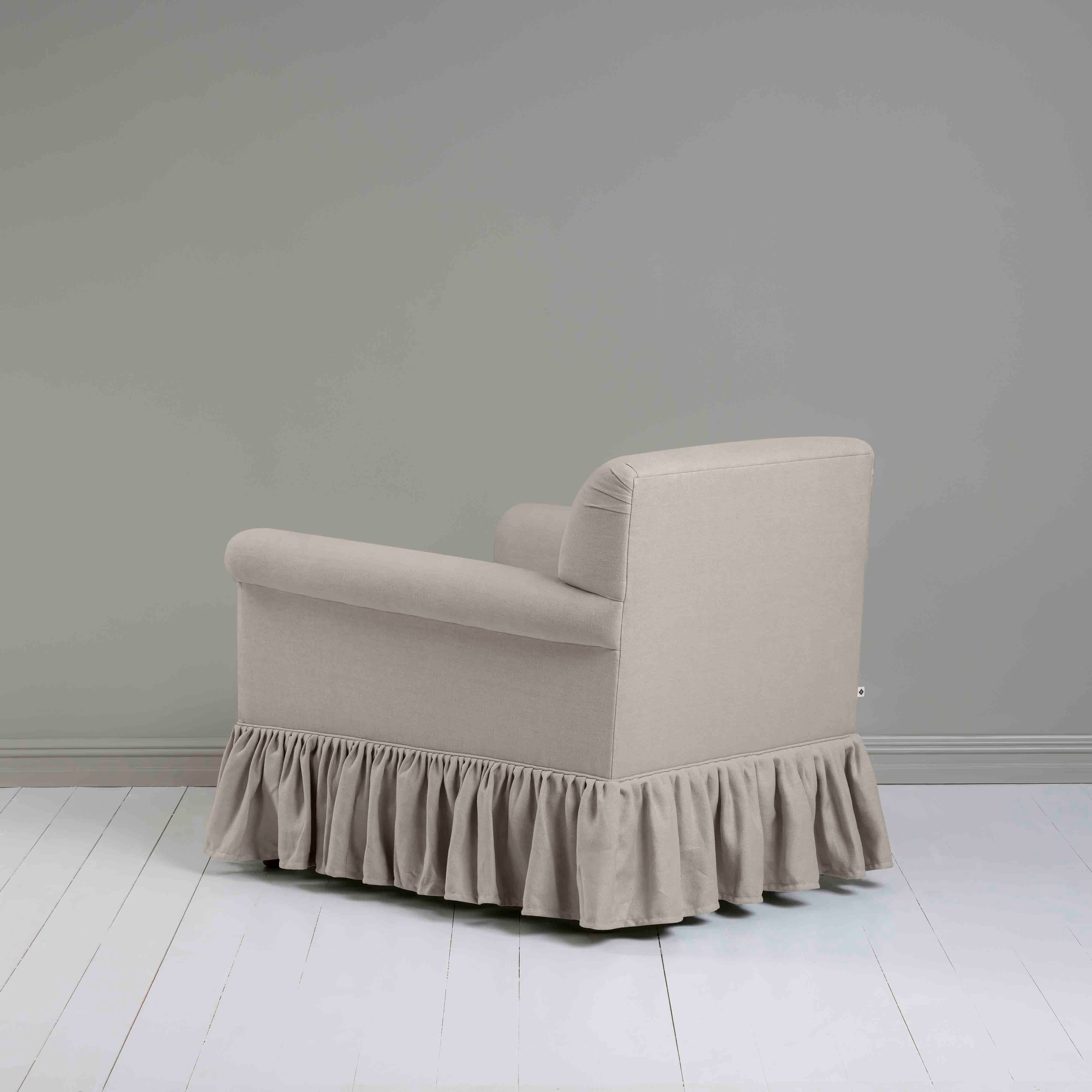  Curtain Call Armchair in Laidback Linen Pearl Grey - Nicola Harding 