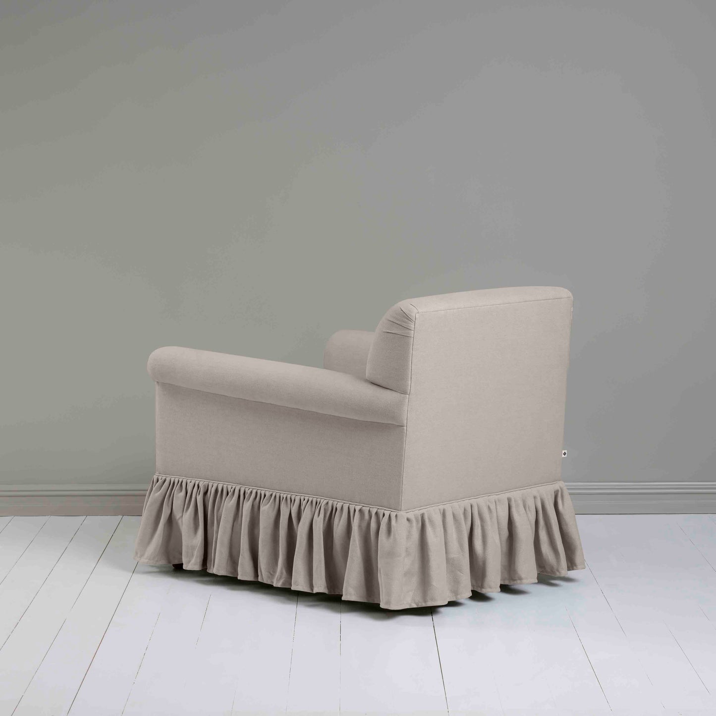 Curtain Call Armchair in Laidback Linen Pearl Grey - Nicola Harding