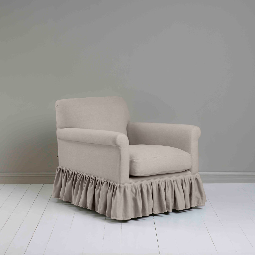  Curtain Call Armchair in Laidback Linen Pearl Grey - Nicola Harding 