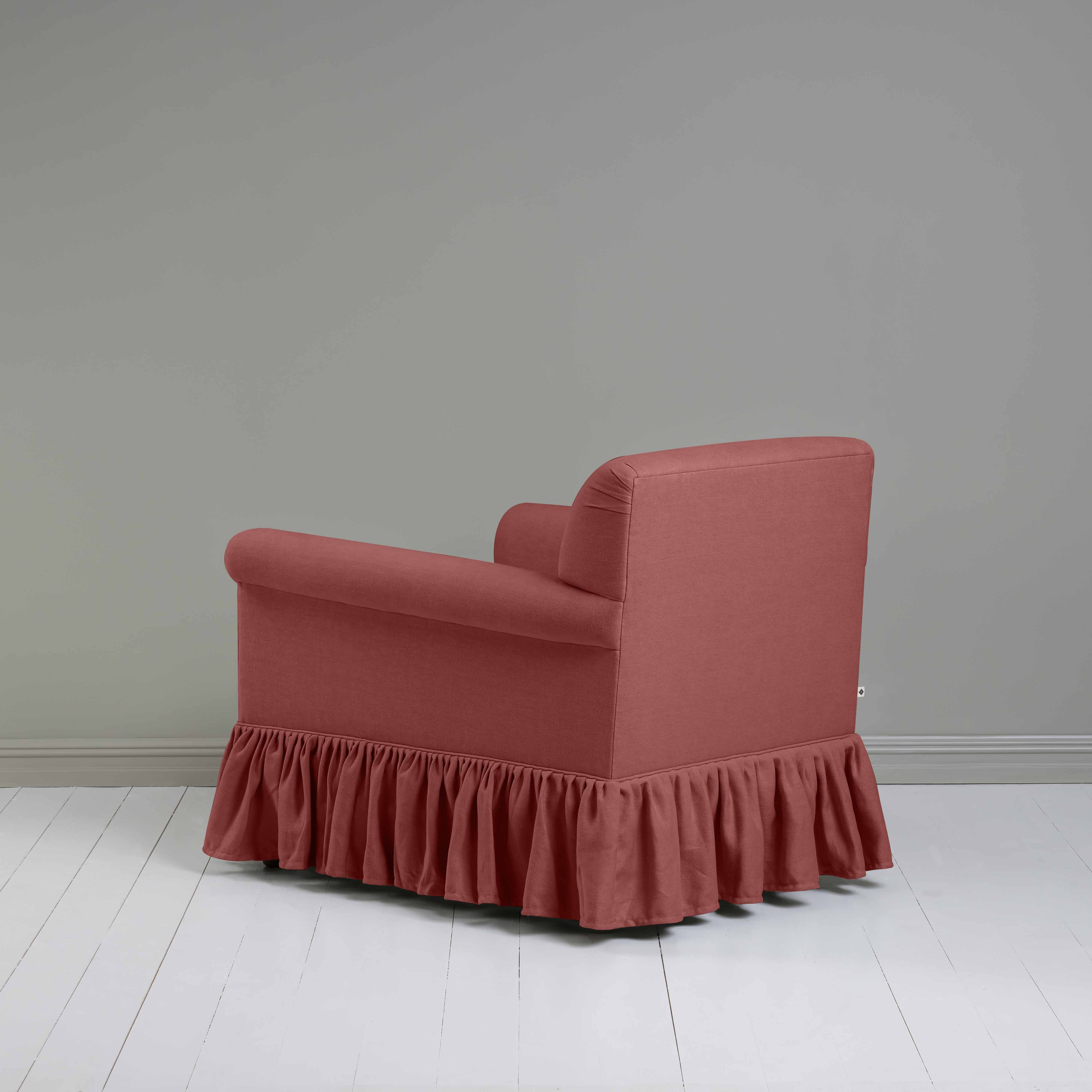  Curtain Call Armchair in Laidback Linen Rouge - Nicola Harding 