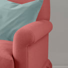  Curtain Call Armchair in Laidback Linen Rouge, Arm Closeup - Nicola Harding 