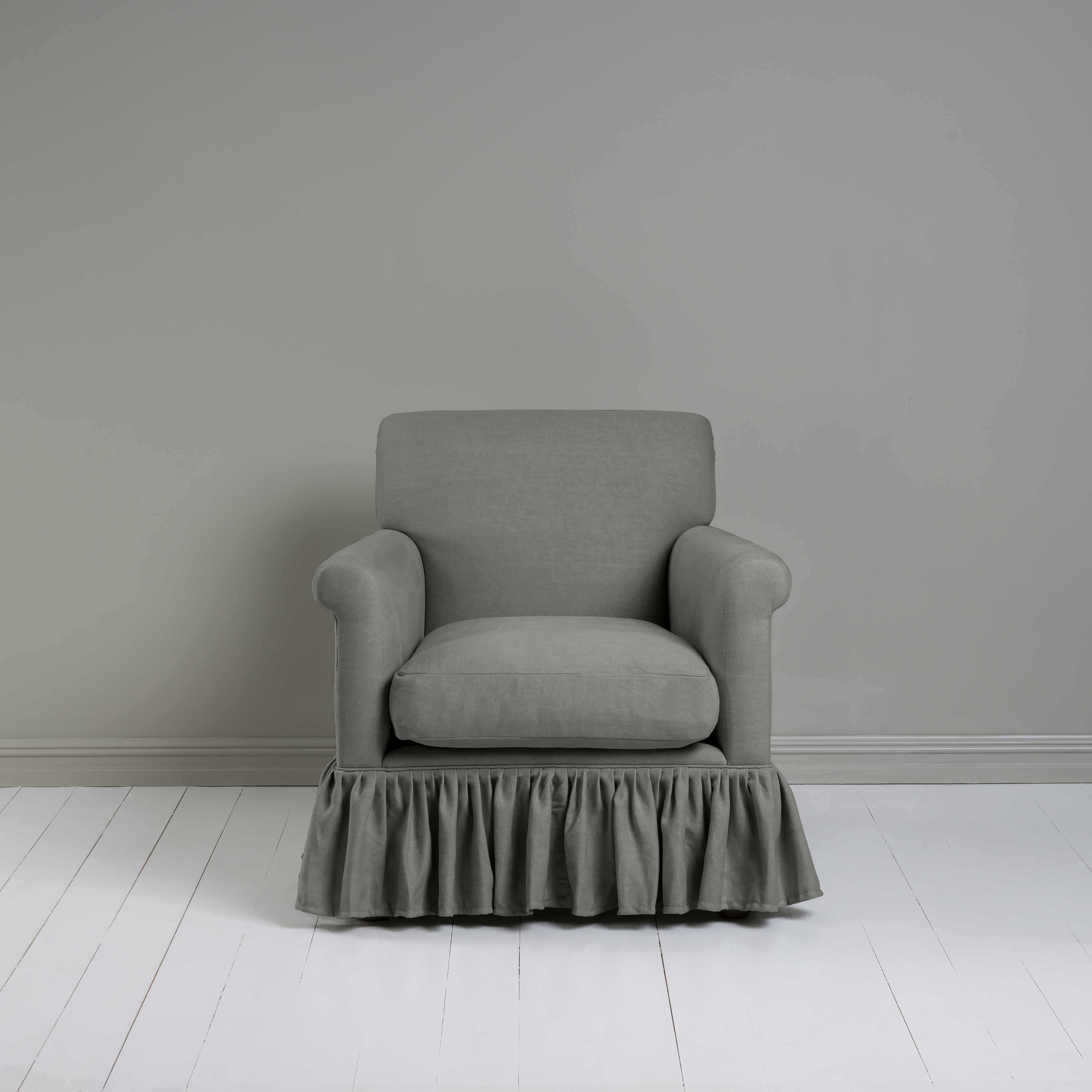  Curtain Call Armchair in Laidback Linen Shadow - Nicola Harding 