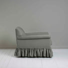  Curtain Call Armchair in Laidback Linen Shadow, Side View - Nicola Harding 