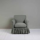  Curtain Call Armchair in Laidback Linen Shadow, Front View - Nicola Harding 