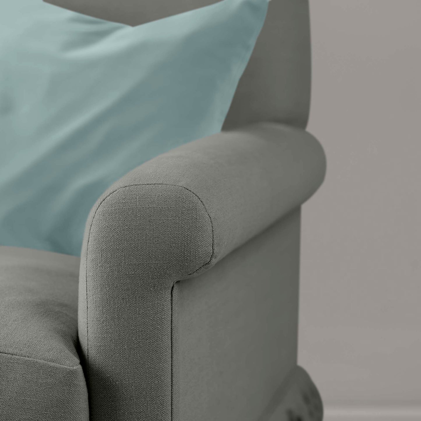 Curtain Call Armchair in Laidback Linen Shadow - Nicola Harding