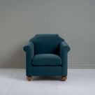  Dolittle Armchair in Intelligent Velvet Aegean, Front View - Nicola Harding 