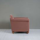  Dolittle Armchair in Intelligent Velvet Dusky Pink, Side View - Nicola Harding 