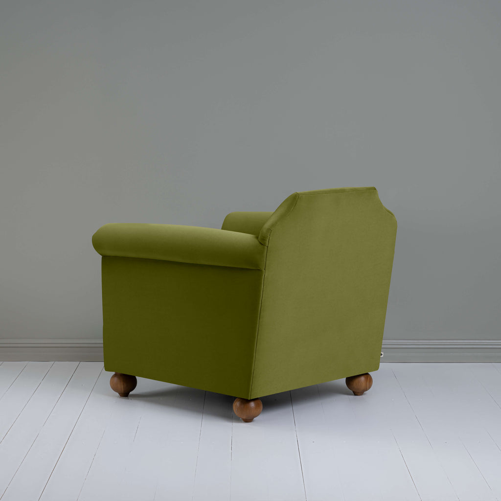  Dolittle Armchair in Intelligent Velvet Lawn - Nicola Harding 