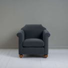  Dolittle Armchair in Intelligent Velvet Mercury, Front View - Nicola Harding 