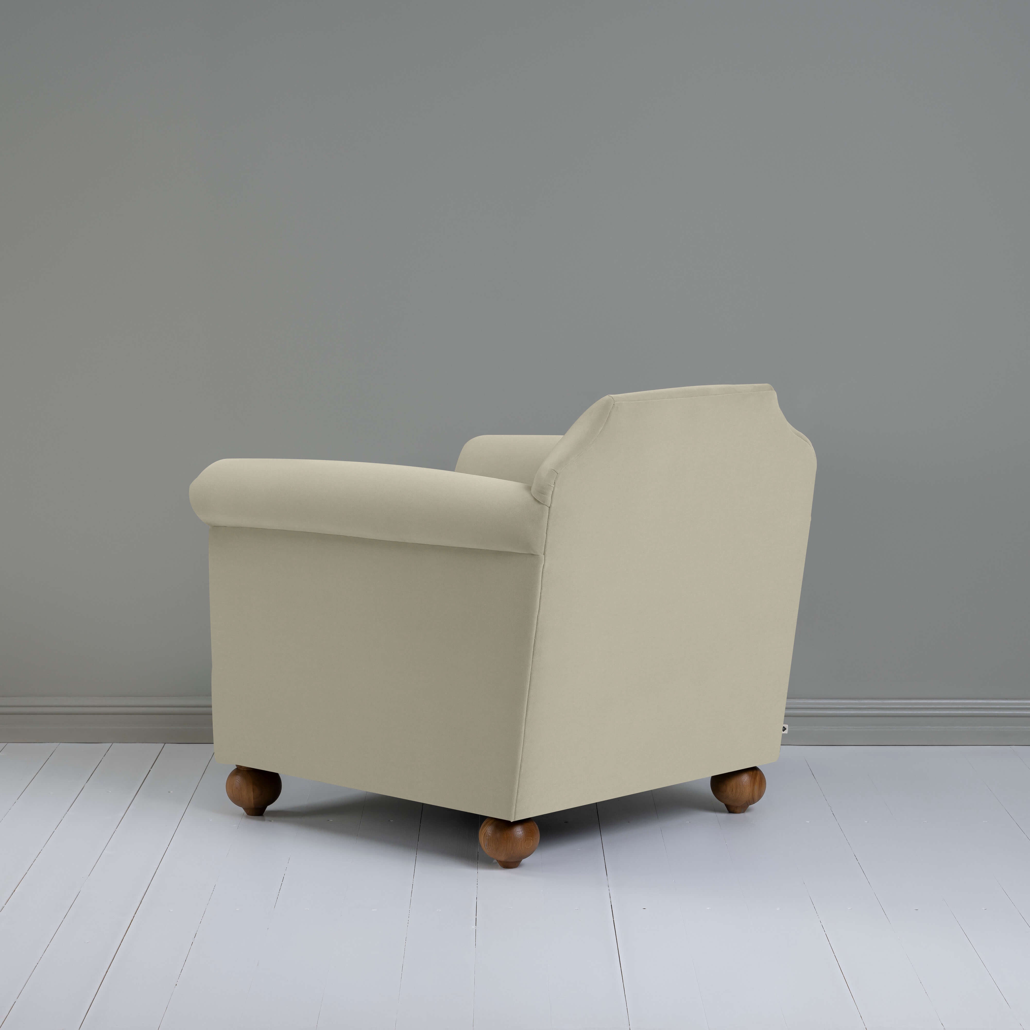  Dolittle Armchair in Intelligent Velvet Moonstone - Nicola Harding 