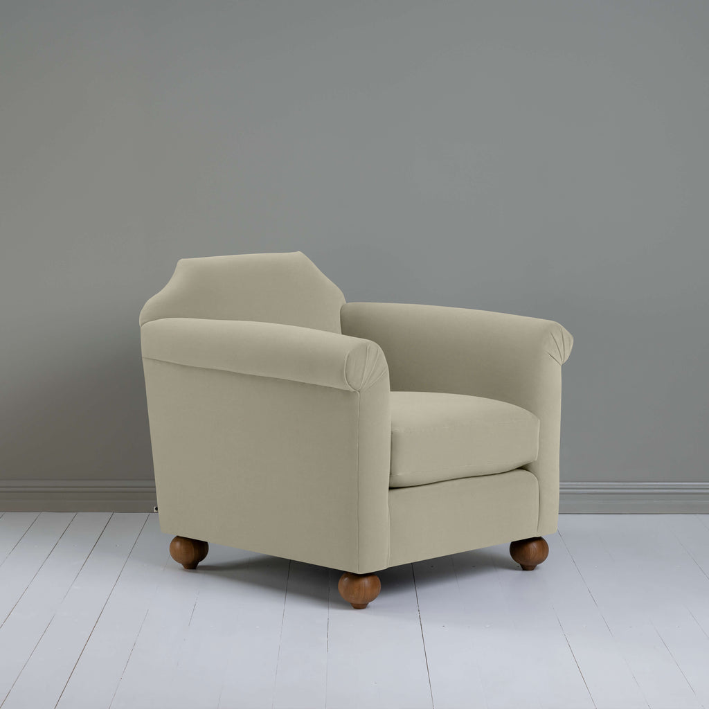  Dolittle Armchair in Intelligent Velvet Moonstone - Nicola Harding 