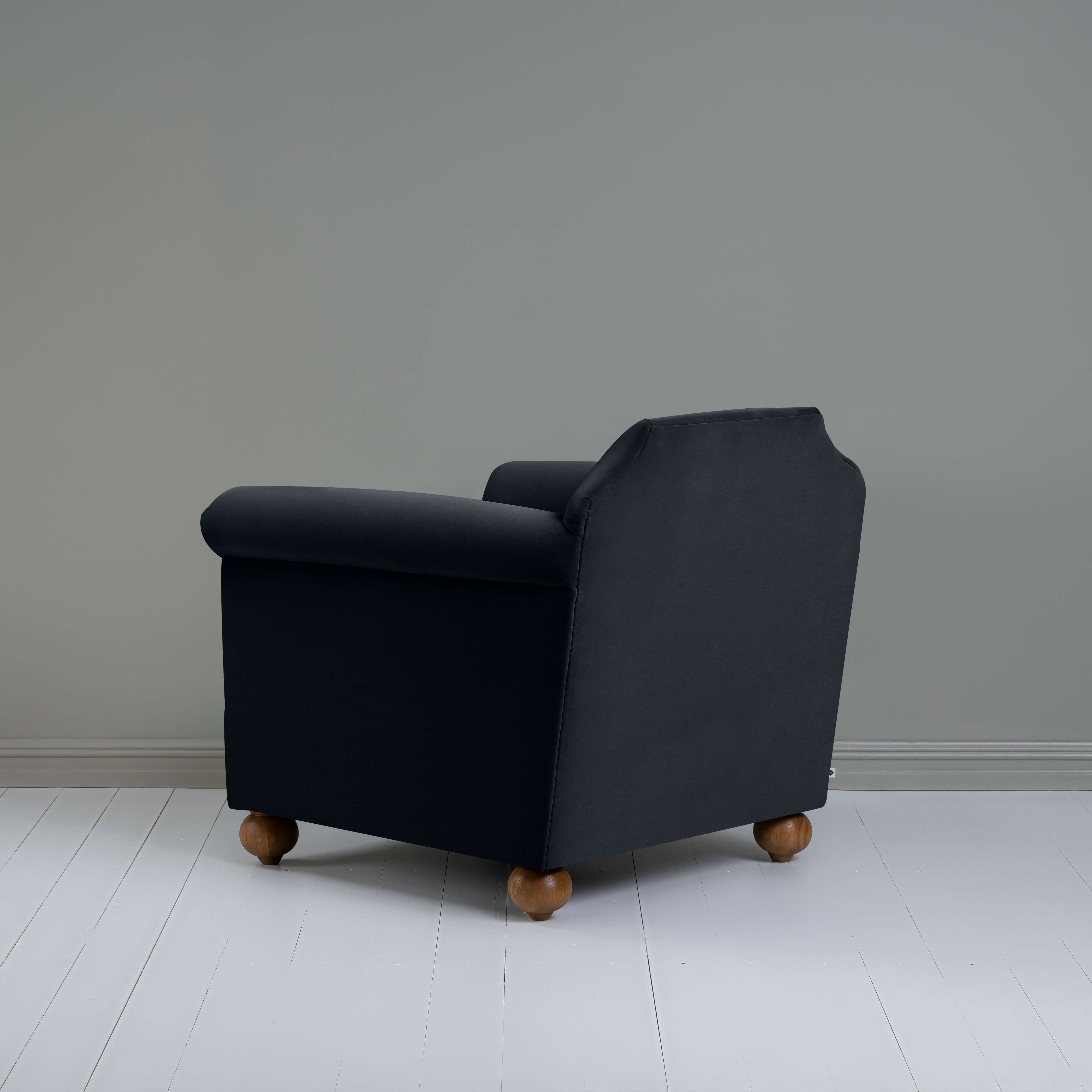  Dolittle Armchair in Intelligent Velvet Onyx - Nicola Harding 