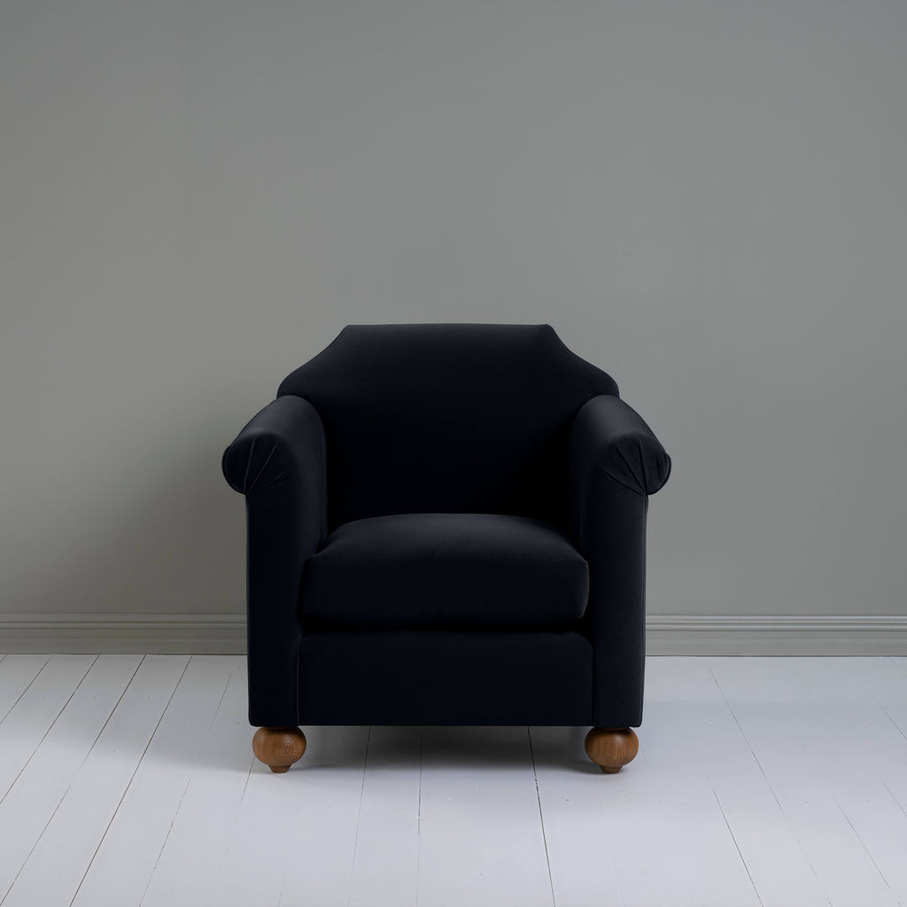  Dolittle Armchair in Intelligent Velvet Onyx - Nicola Harding 