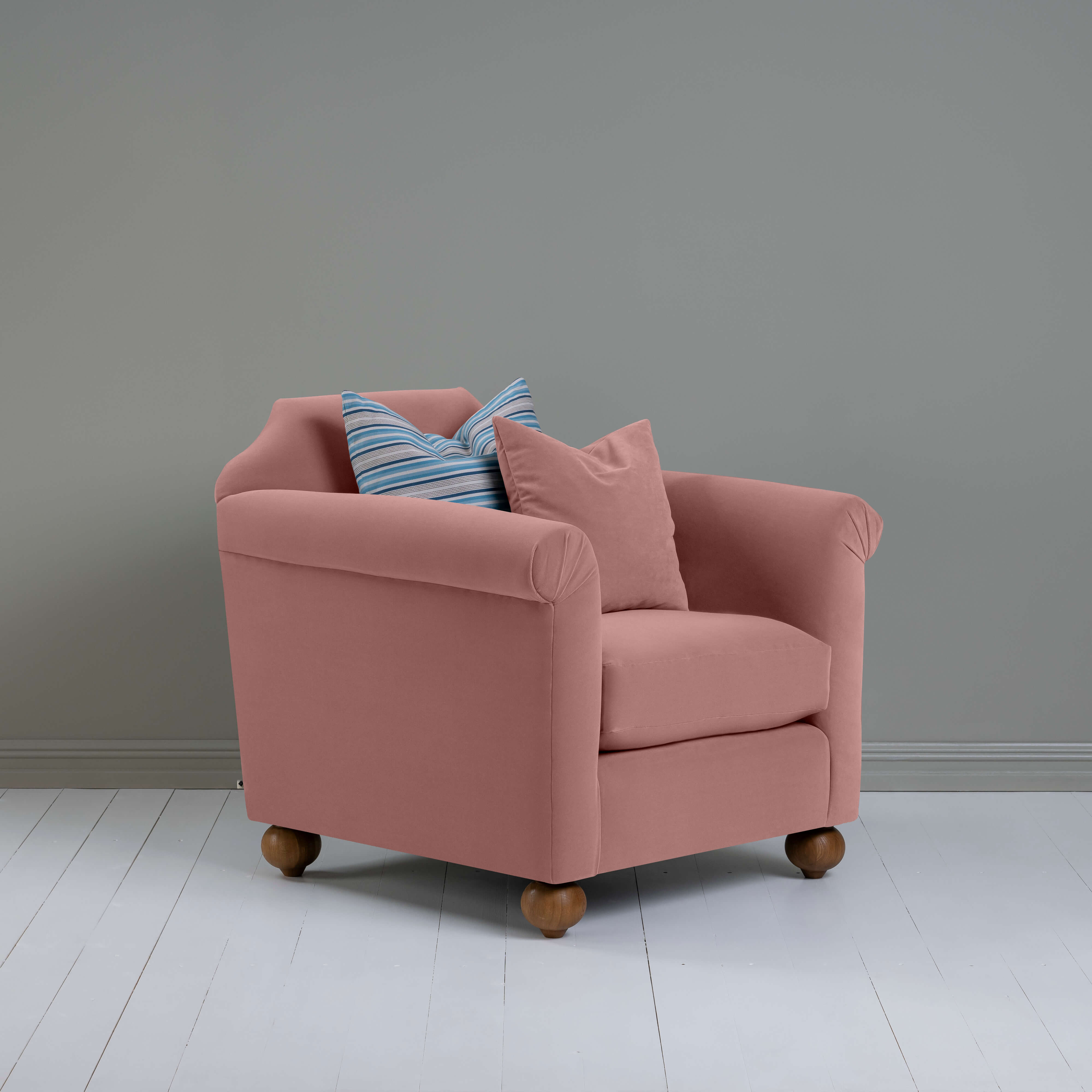  Dolittle Armchair in Intelligent Velvet Rose - Nicola Harding 