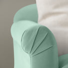  Dolittle Armchair in Intelligent Velvet Sea Mist, Arm Design Closeup - Nicola Harding 