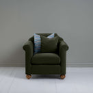  Dolittle Armchair in Intelligent Velvet Seaweed, With 1 Matching and 1 Other NiX Cushion - Nicola Harding 