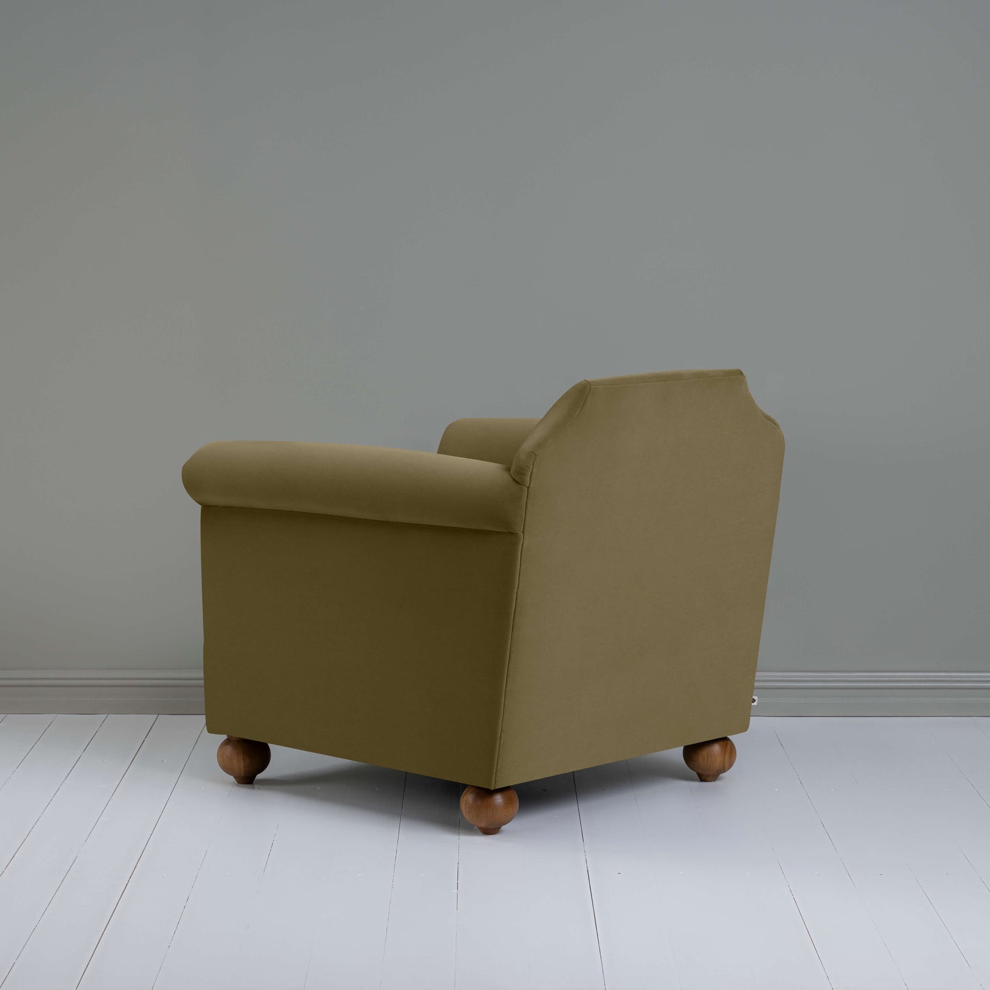 Dolittle Armchair in Intelligent Velvet Sepia - Nicola Harding