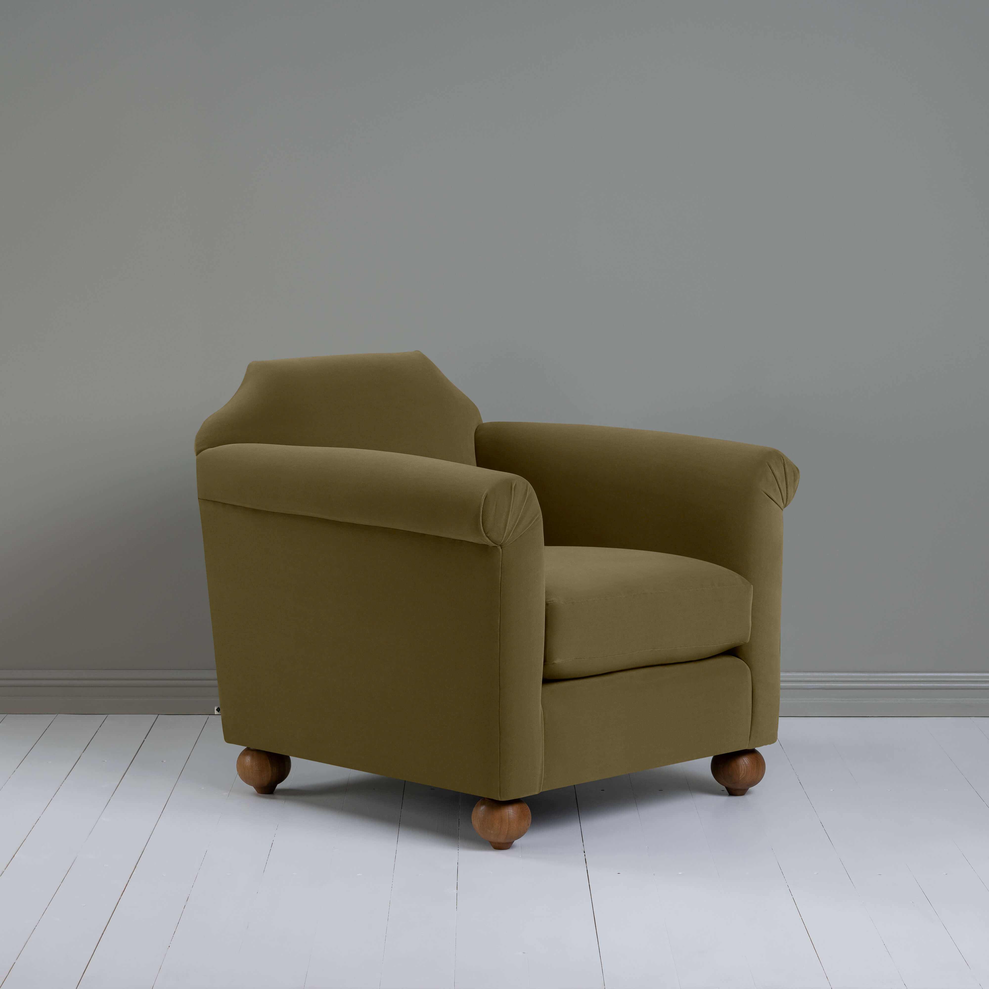  Dolittle Armchair in Intelligent Velvet Sepia - Nicola Harding 