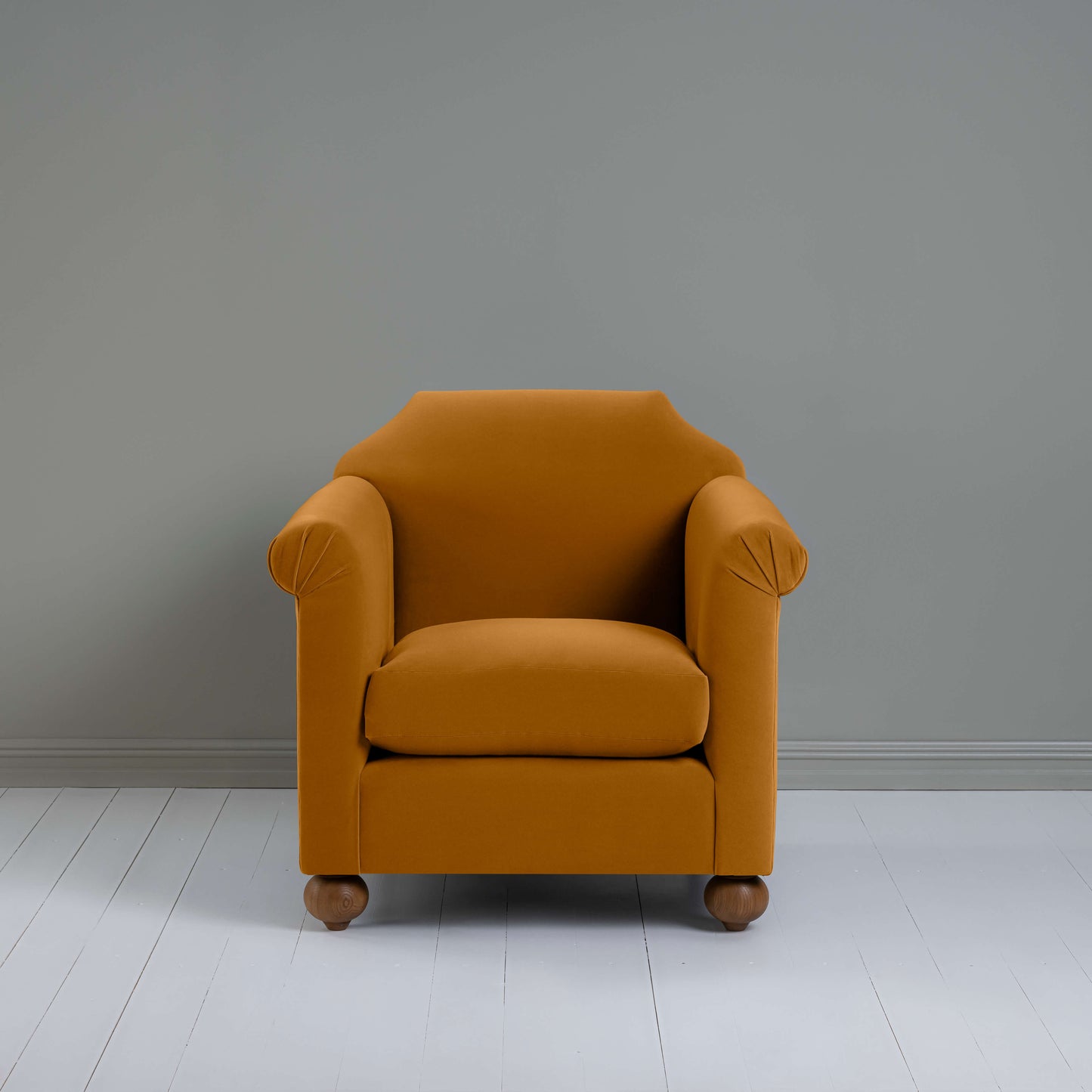 Dolittle Armchair in Intelligent Velvet Spice - Nicola Harding