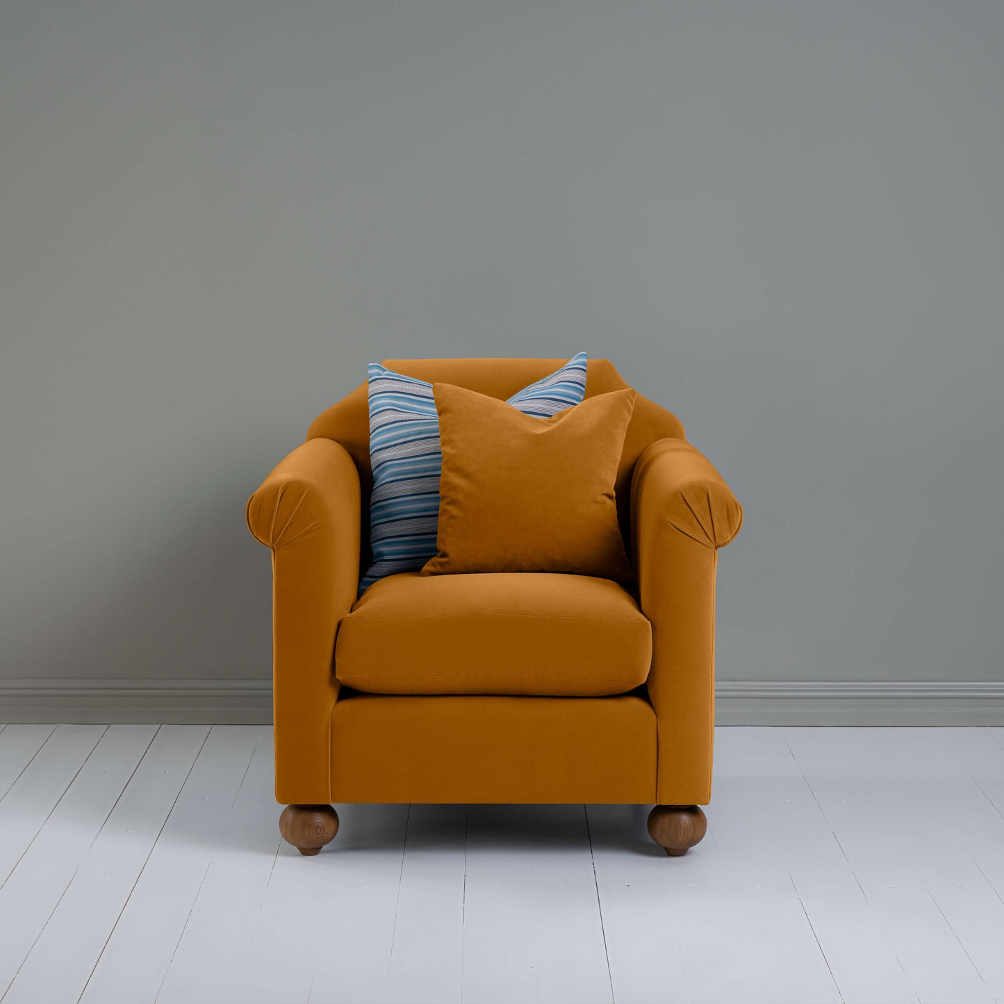 Dolittle Armchair in Intelligent Velvet Spice - Nicola Harding