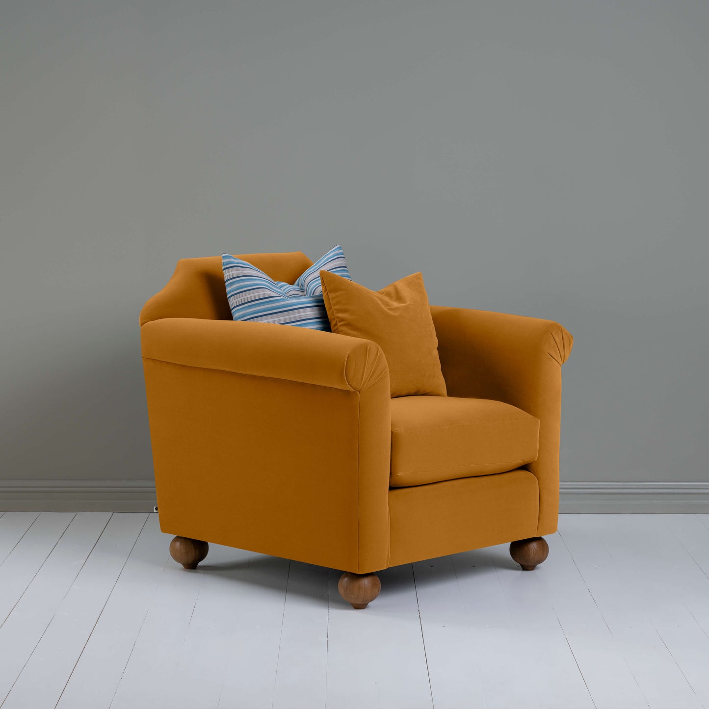 Dolittle Armchair in Intelligent Velvet Spice - Nicola Harding