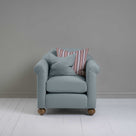  Dolittle Armchair in Laidback Linen Cerulean, With 1 Matching and 1 Other NiX Cushion - Nicola Harding 