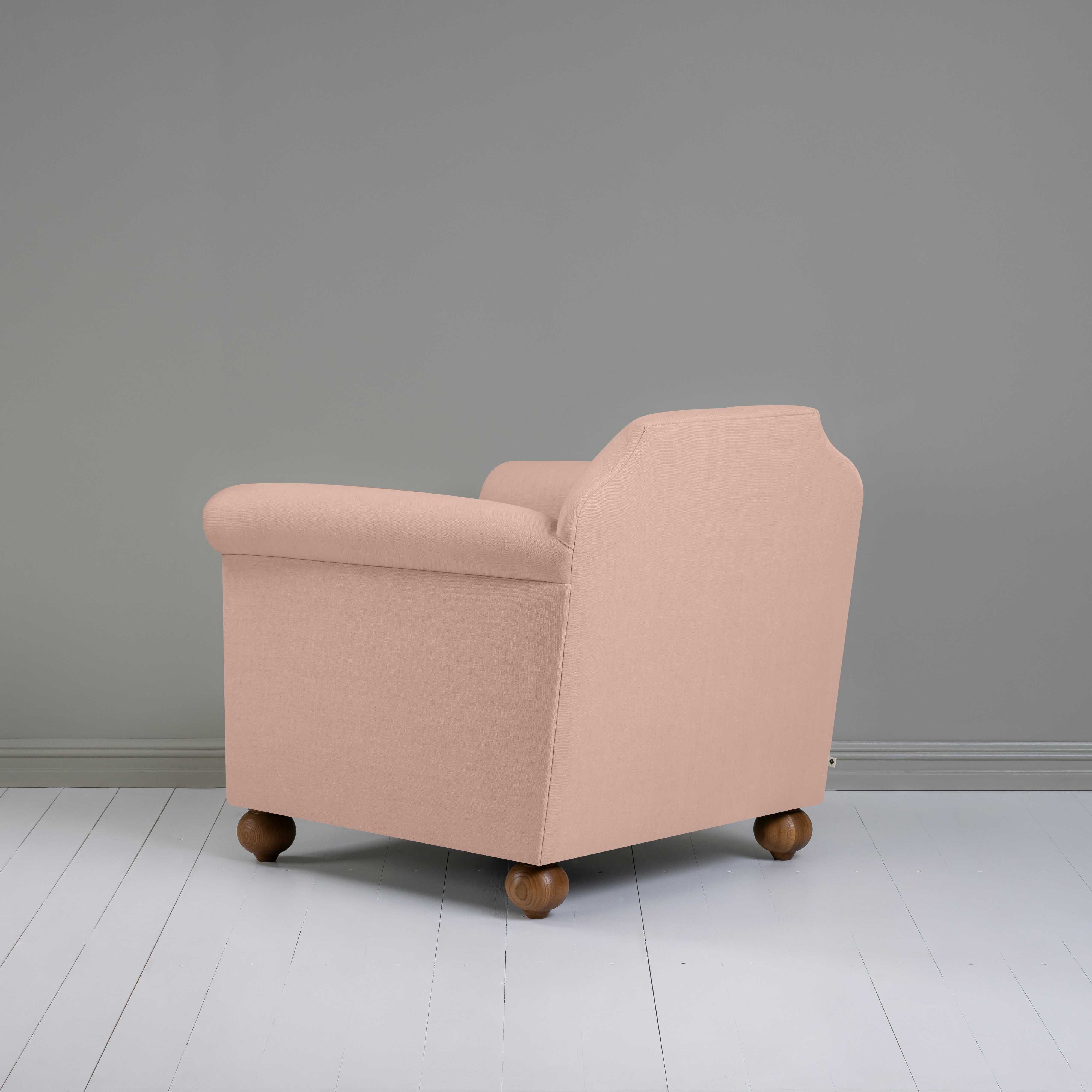  Dolittle Armchair in Laidback Linen Dusky Pink - Nicola Harding 