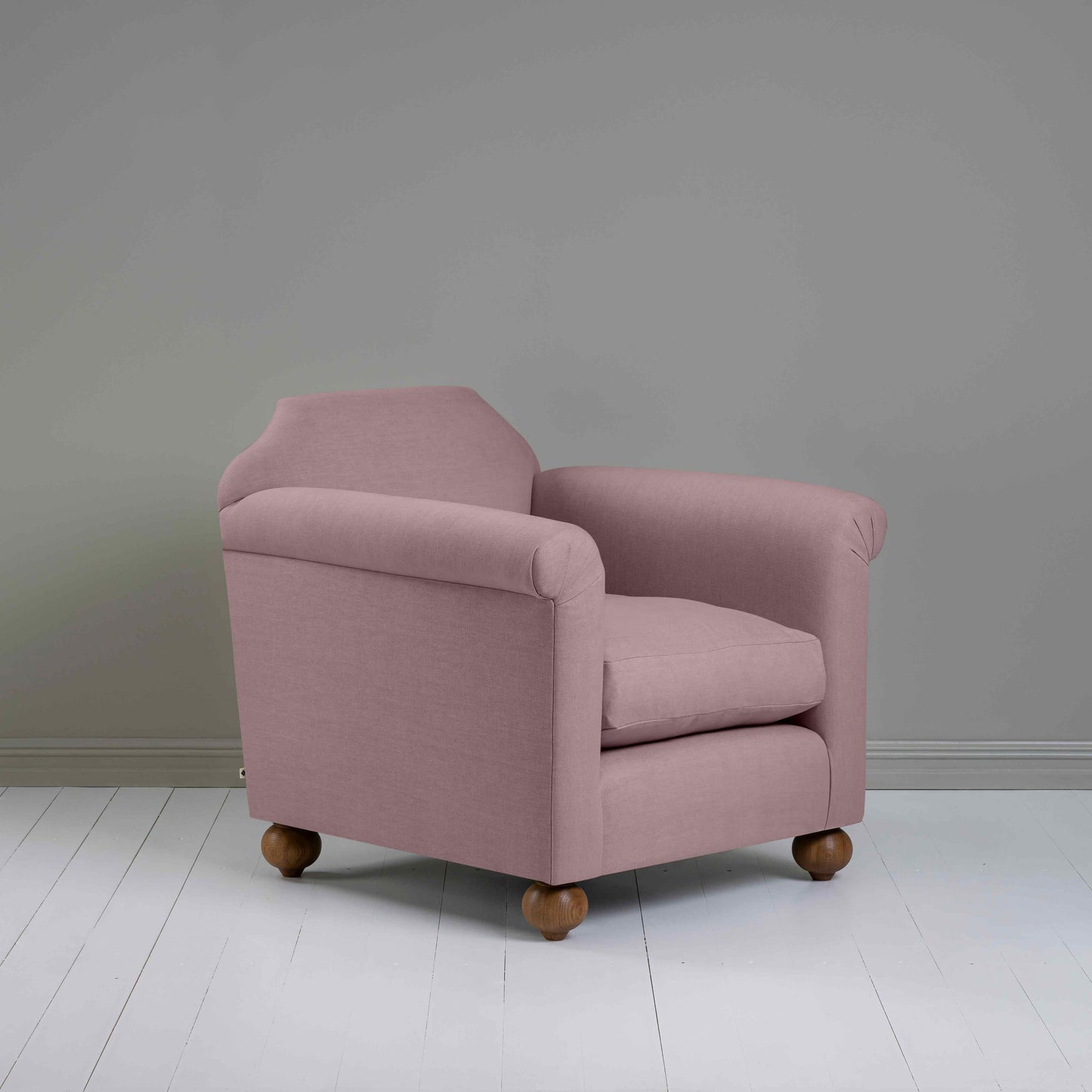 Dolittle Armchair in Laidback Linen Heather - Nicola Harding