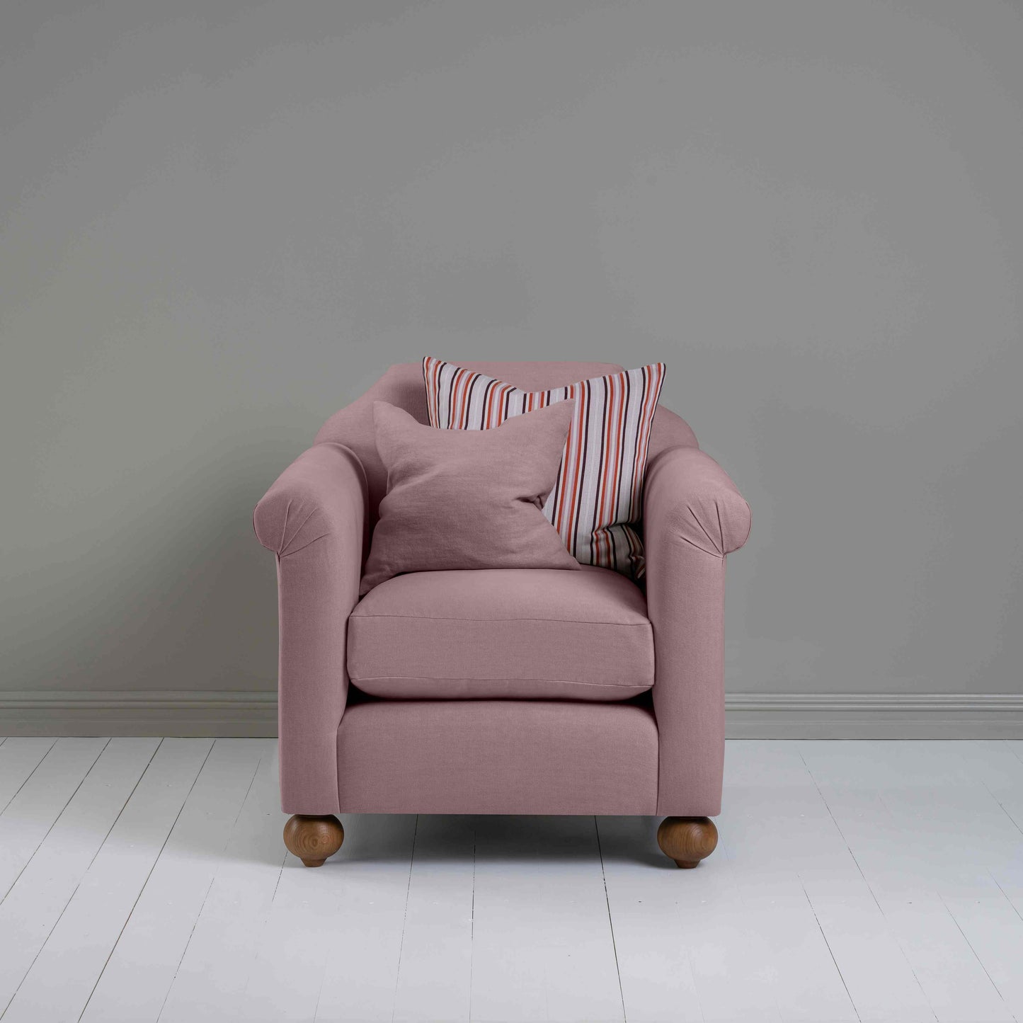 Dolittle Armchair in Laidback Linen Heather - Nicola Harding