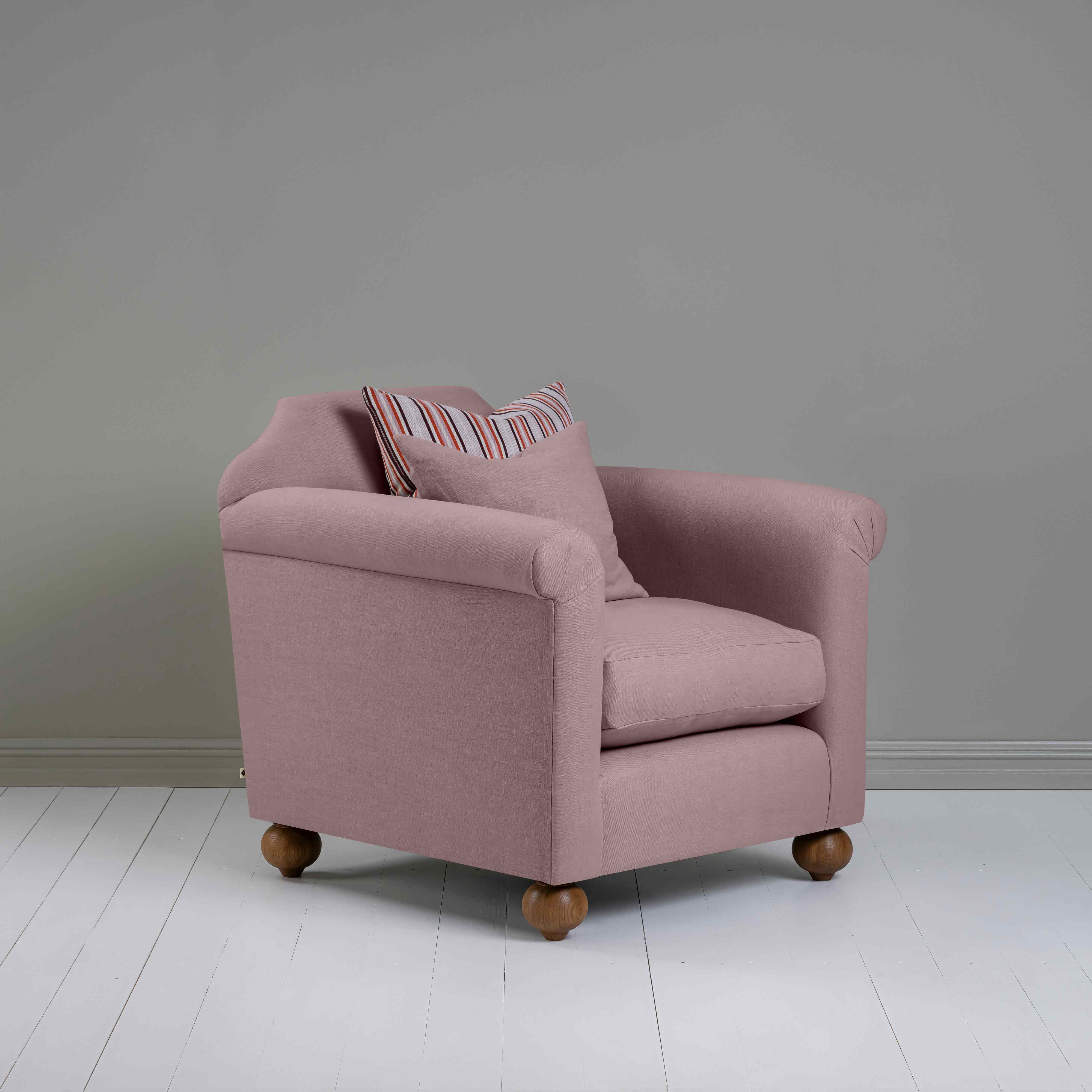  Dolittle Armchair in Laidback Linen Heather - Nicola Harding 